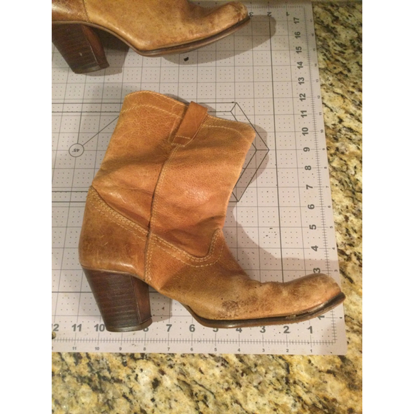 Women's Wrangler Brown Leather Cowboy Boots Size 6.5 - Picture 4 of 5